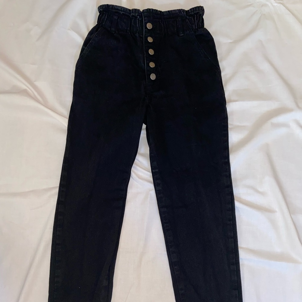 Black Paper Bag Jeans